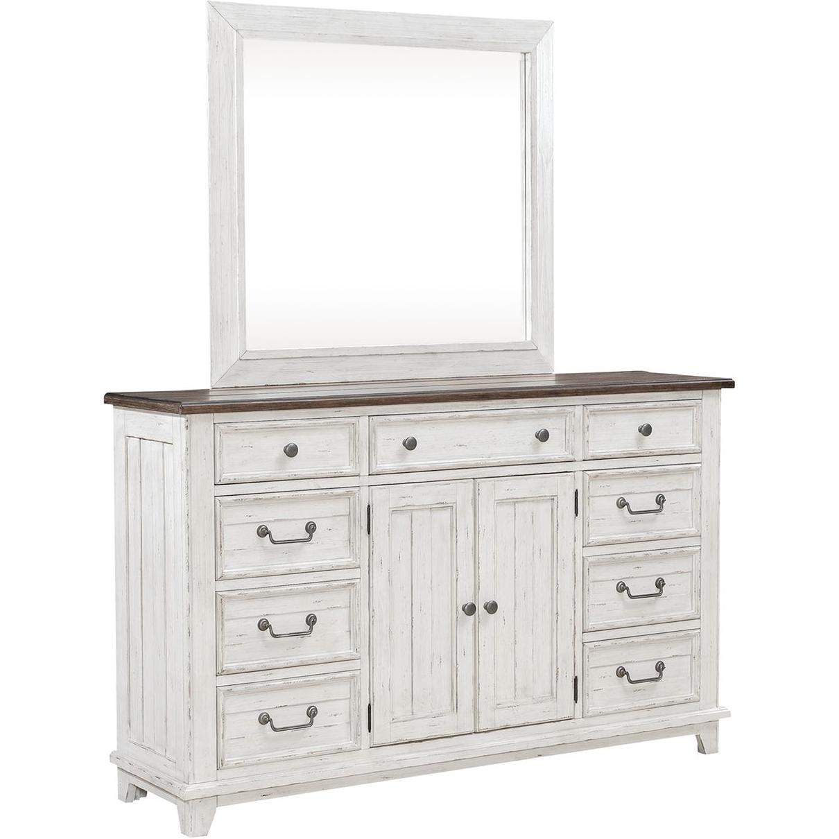  Liberty Furniture Industries Inc. River Place 9-Drawer Dresser with Mirror 237-BR-DM IMAGE 1