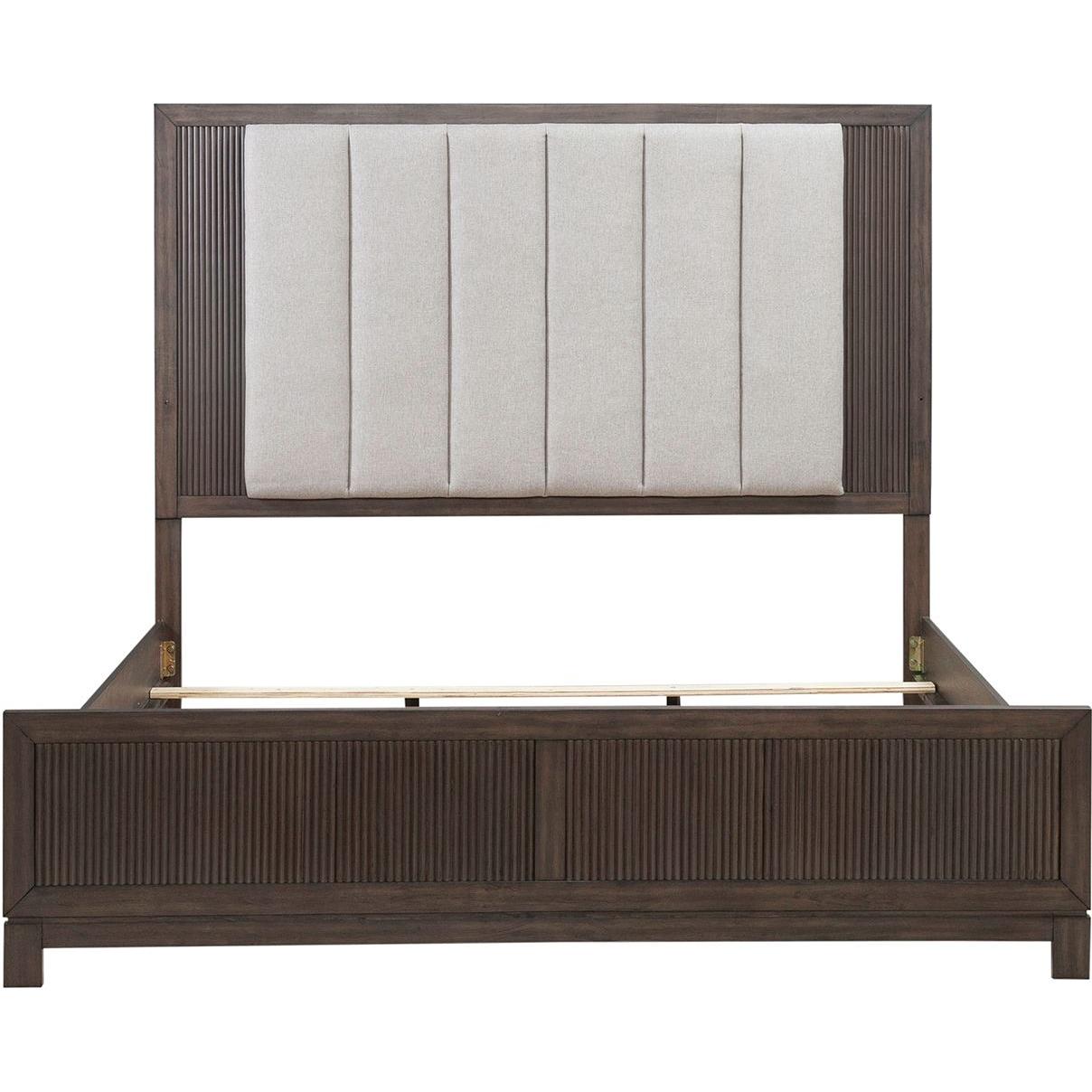  Size_King -- Modern Edge 313-BR-KUB King Upholstered Panel Bed IMAGE 3
