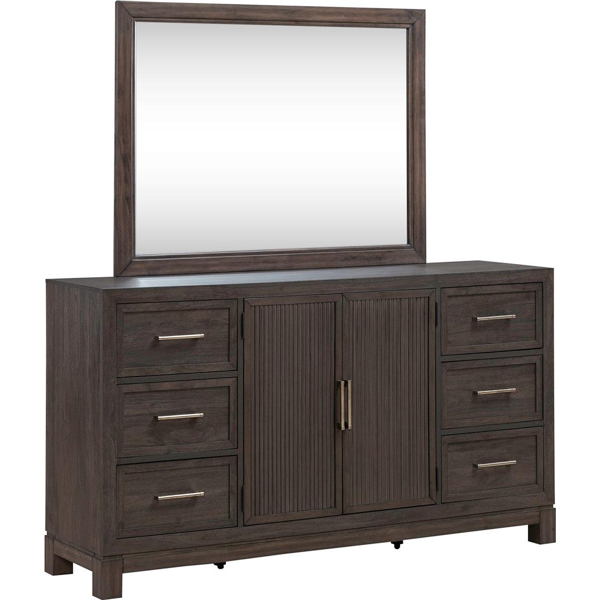 Liberty Furniture Industries Inc. Modern Edge 6-Drawer Dresser with Mirror 313-BR-DM IMAGE 1