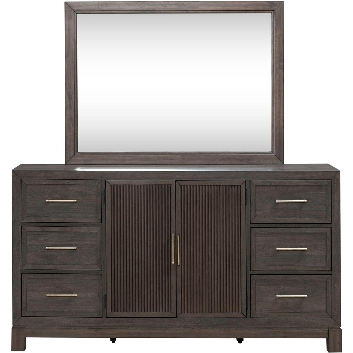  Liberty Furniture Industries Inc. Modern Edge 6-Drawer Dresser with Mirror 313-BR-DM IMAGE 2