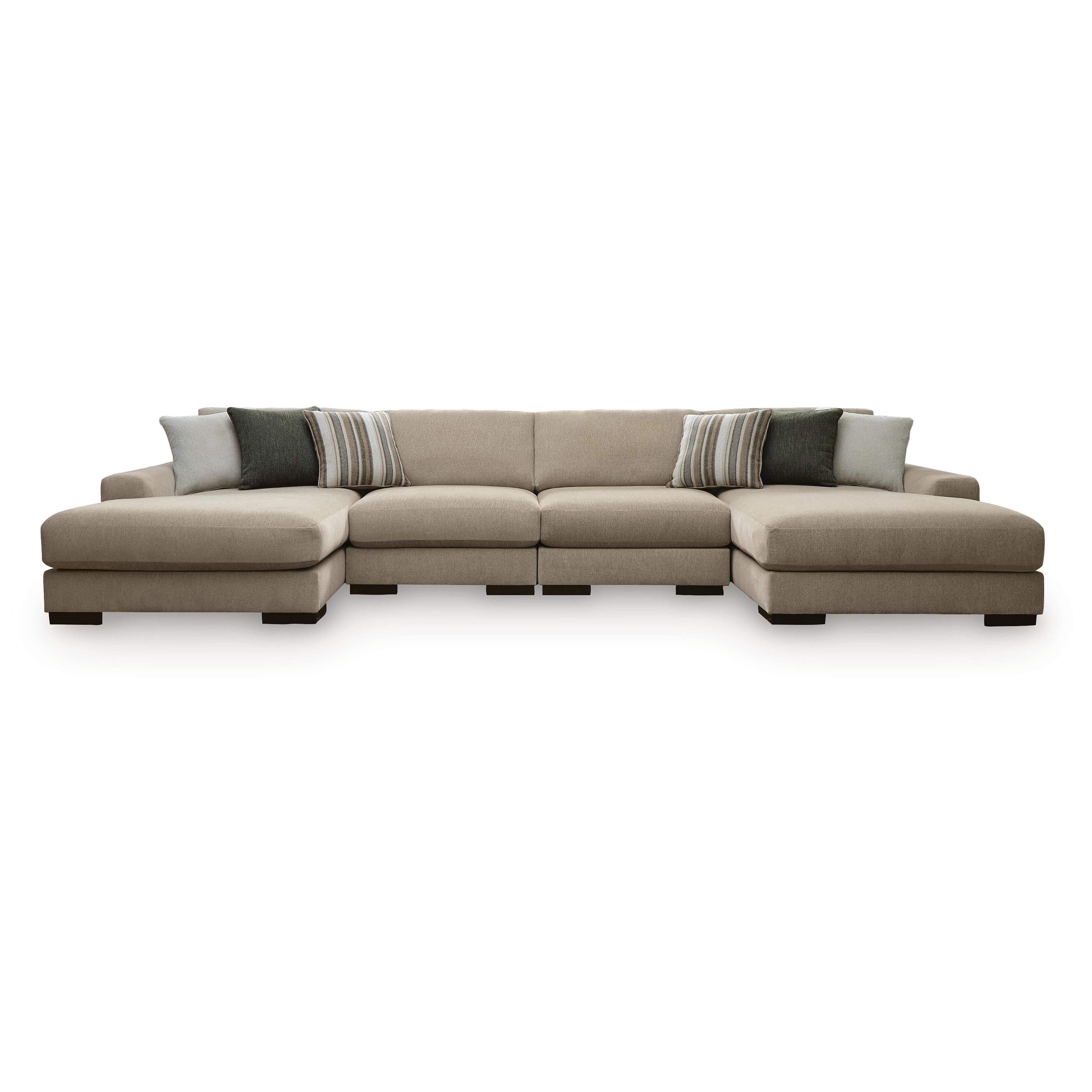  Benchcraft Linenhause 31803S9 4 pc Double Chaise Sectional IMAGE 1