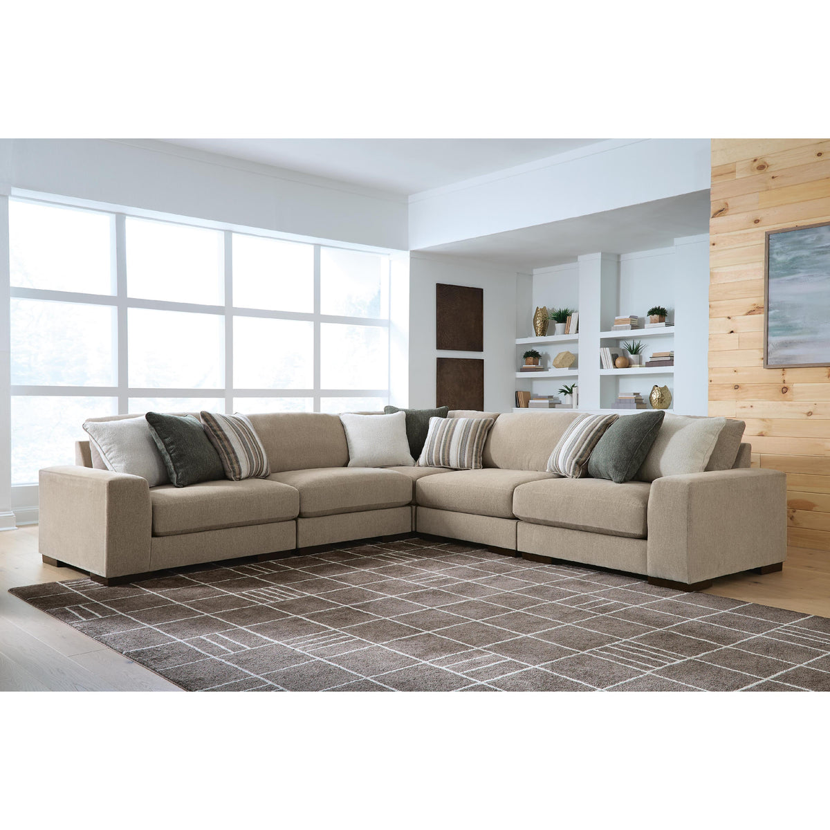  Benchcraft Linenhause 31803S17 5 pc Sectional IMAGE 3