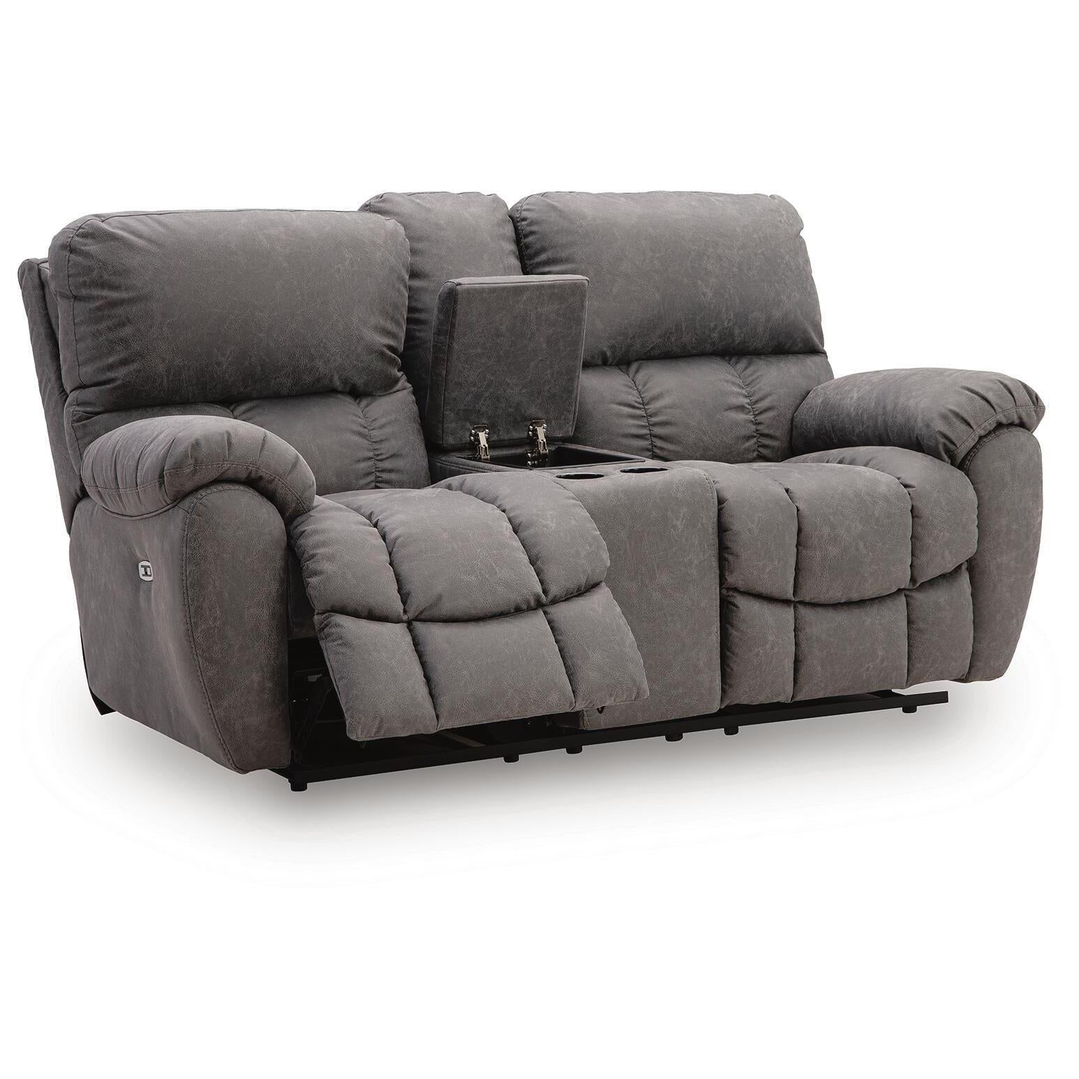  Signature Design by Ashley Bakerstein PC1250318 Power Recliner Loveseat with Console & Adjustable Headrest IMAGE 2