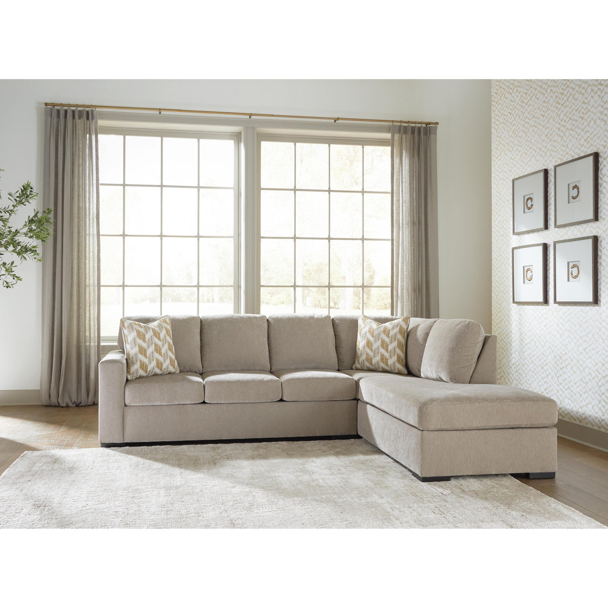  Signature Design by Ashley Bridgepoint PC69506S5 2 pc Sleeper Sectional with Chaise IMAGE 2