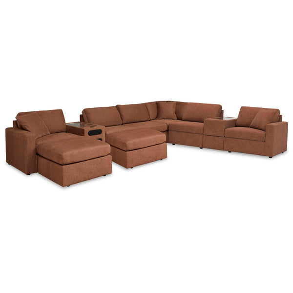 Signature Design by Ashley® Modmax 92102U13 8 pc Sectional and 2 Ottomans - Spice