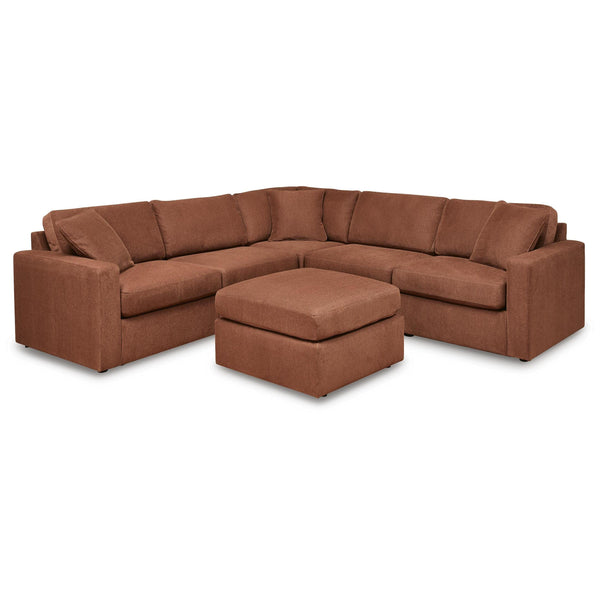 Signature Design by Ashley® Modmax 92102U14 5 pc Sectional and Ottoman - Spice