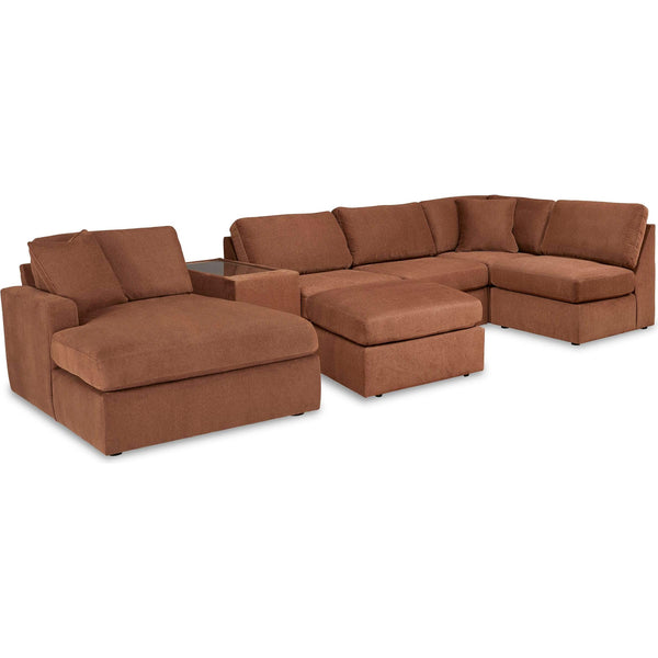 Signature Design by Ashley® Modmax 92102U6 6 pc Sectional with Chaise and Ottoman - Spice