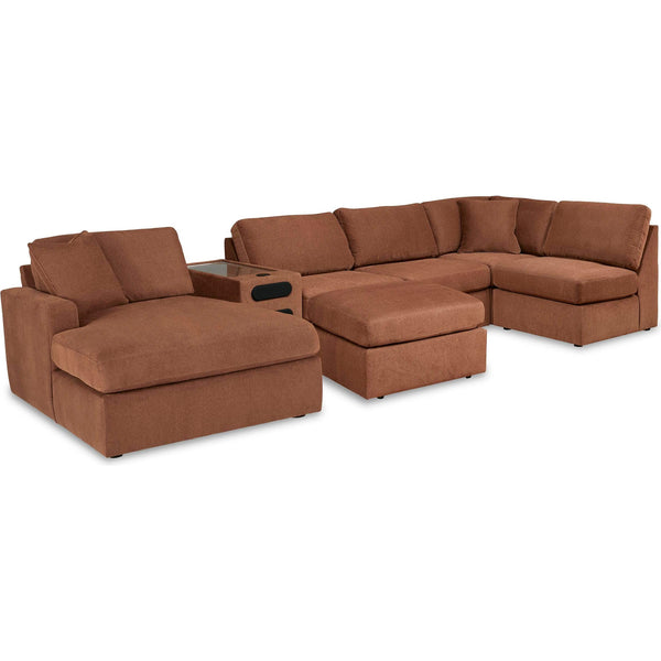 Signature Design by Ashley® Modmax 92102U9 6 pc Sectional with Chaise and Ottoman - Spice