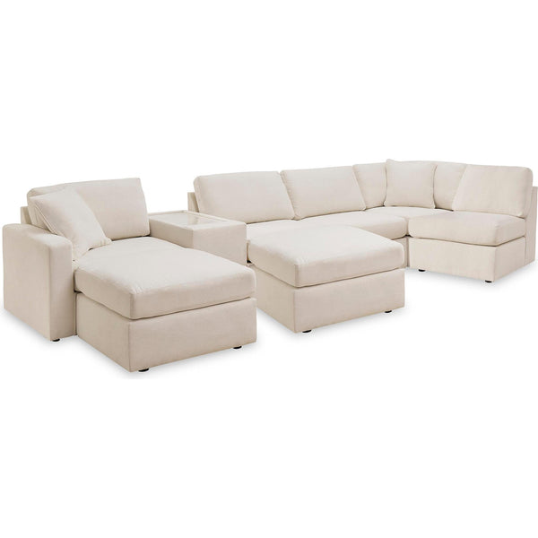 Signature Design by Ashley® Modmax 92103U5 6 pc Sectional and 2 Ottomans - Oyster