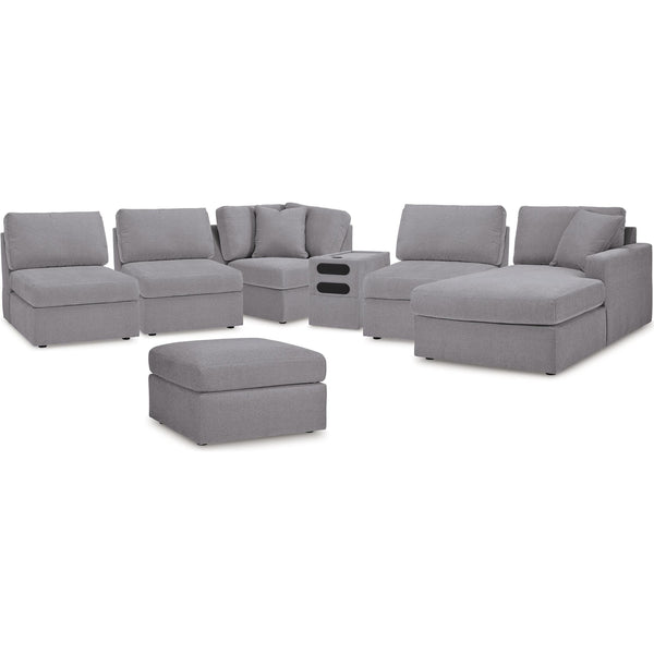 Signature Design by Ashley® Modmax 92104U10 6 pc Sectional with Chaise and Ottoman - Granite
