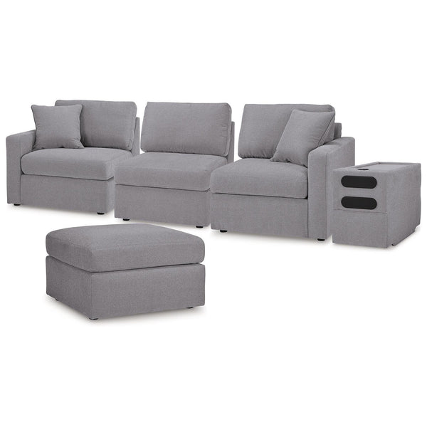 Signature Design by Ashley® Modmax 92104U11 4 pc Sectional and Ottoman - Granite