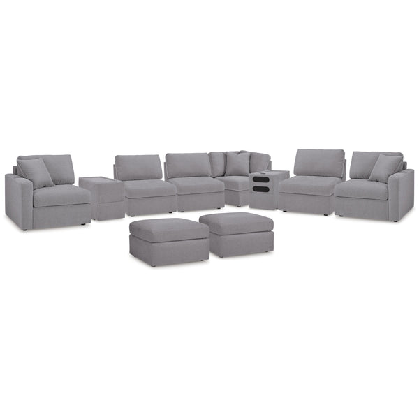 Signature Design by Ashley® Modmax 92104U13 8 pc Sectional and 2 Ottomans - Granite