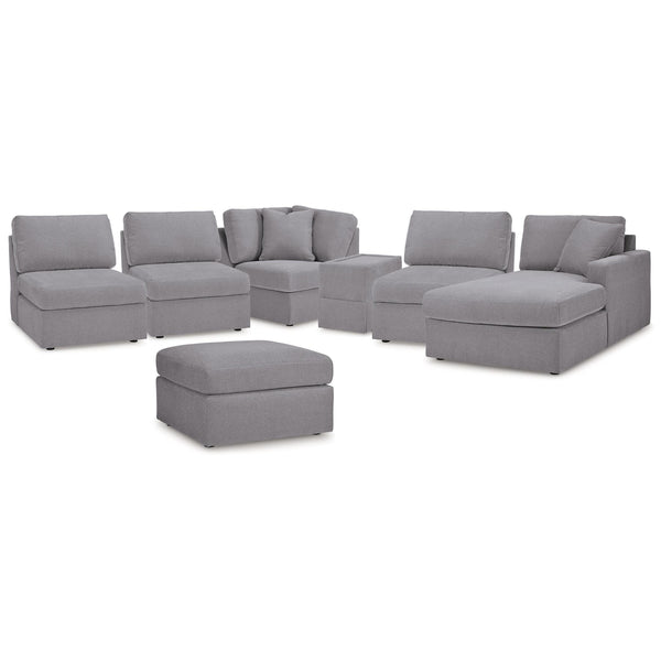 Signature Design by Ashley® Modmax 92104U7 6 pc Sectional with Chaise and Ottoman - Granite