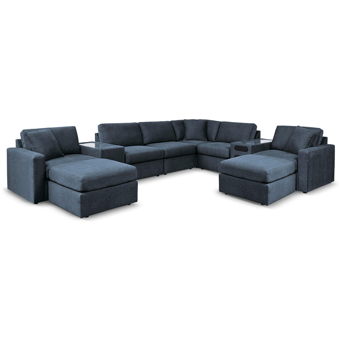  Signature Design by Ashley® Modmax 92121U13 8 pc Sectional and 2 Ottomans - Ink IMAGE 1