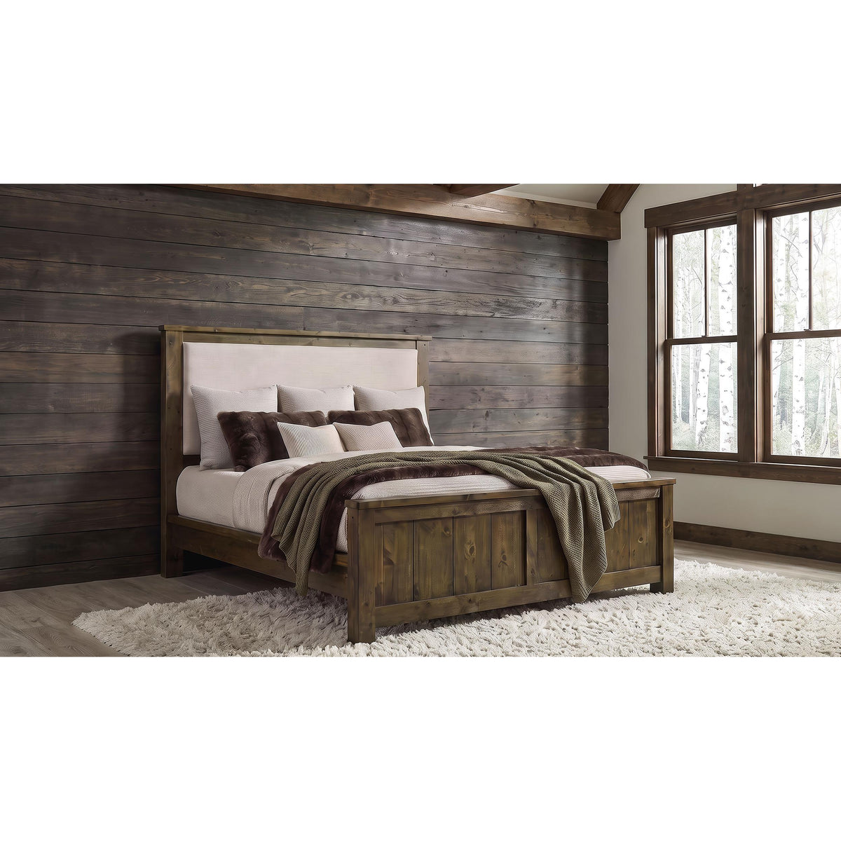  Size_California King -- Doherty 225161KW California King Upholstered Panel Bed IMAGE 2