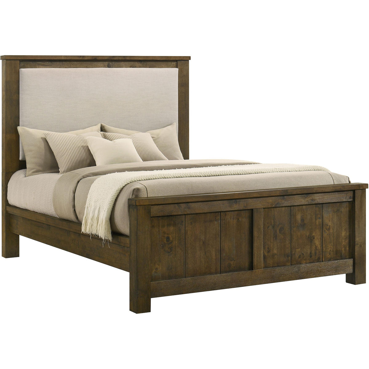  Size_Queen -- Coaster Furniture Doherty Upholstered Panel Bed IMAGE 1