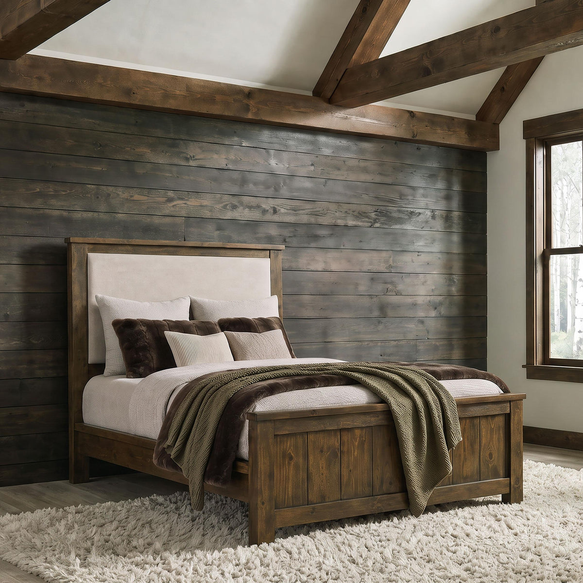  Size_Queen -- Coaster Furniture Doherty Upholstered Panel Bed IMAGE 2
