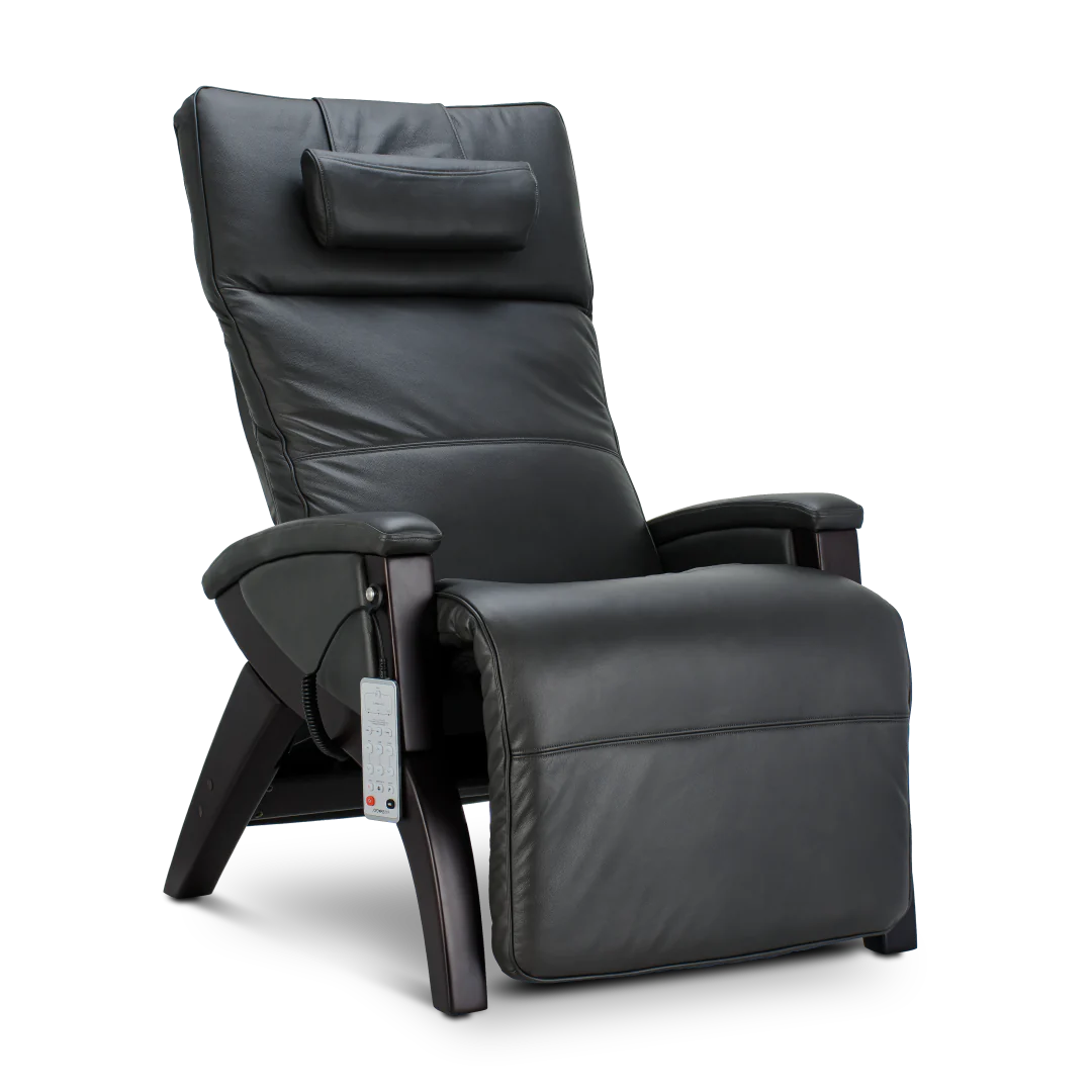 Svago Newton Zero Gravity Recliner-Massage Chair-Svago-Svago Newton Zero Gravity Recliner Grey and Dark Walnut-New Braunfels Mattress Company