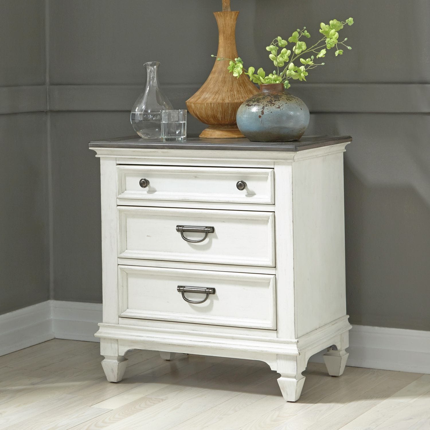 Allyson Park Nightstand-Nightstand-Liberty Furniture-New Braunfels Mattress Company