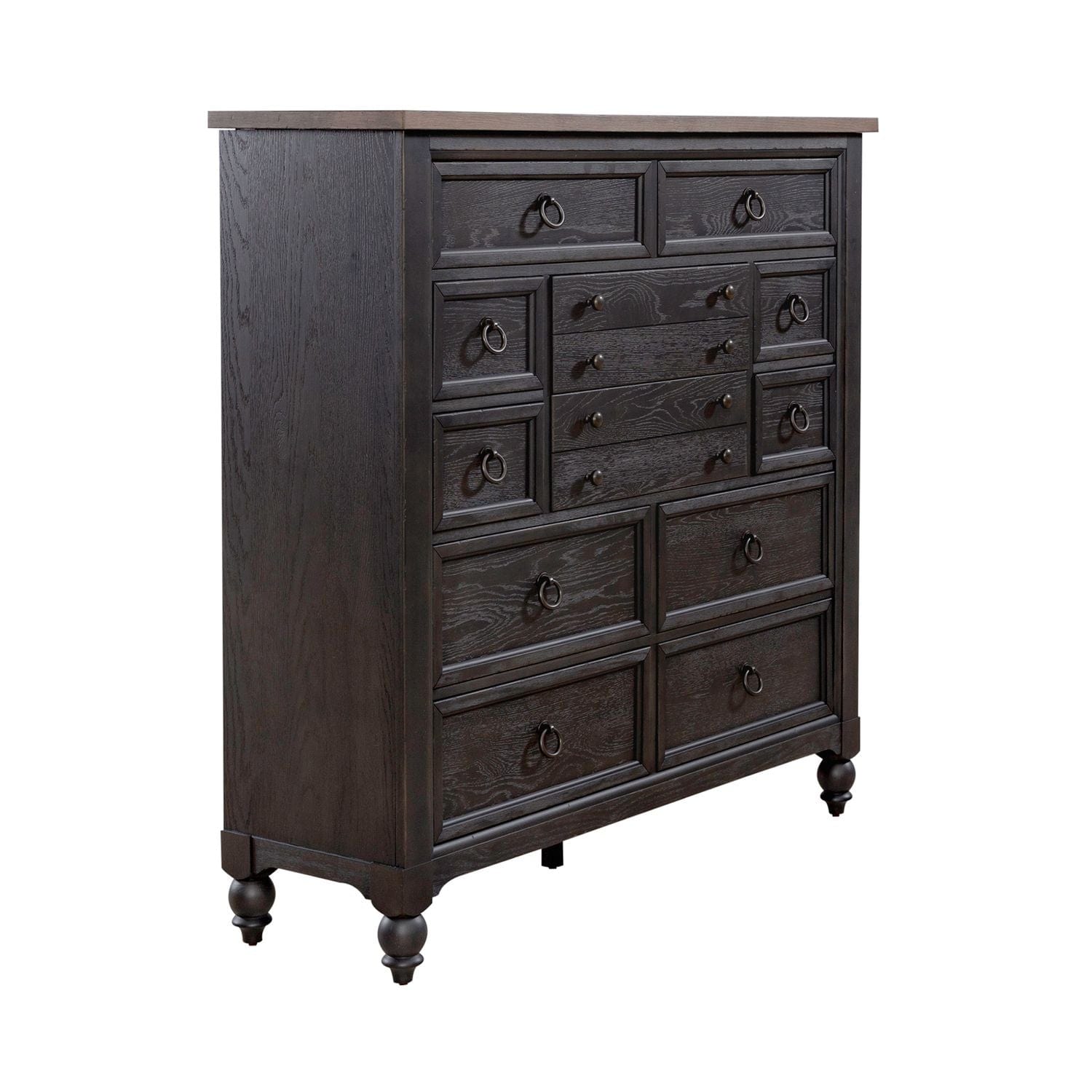 Americana Farmhouse Black Chesser-chest-Liberty Furniture-New Braunfels Mattress Company