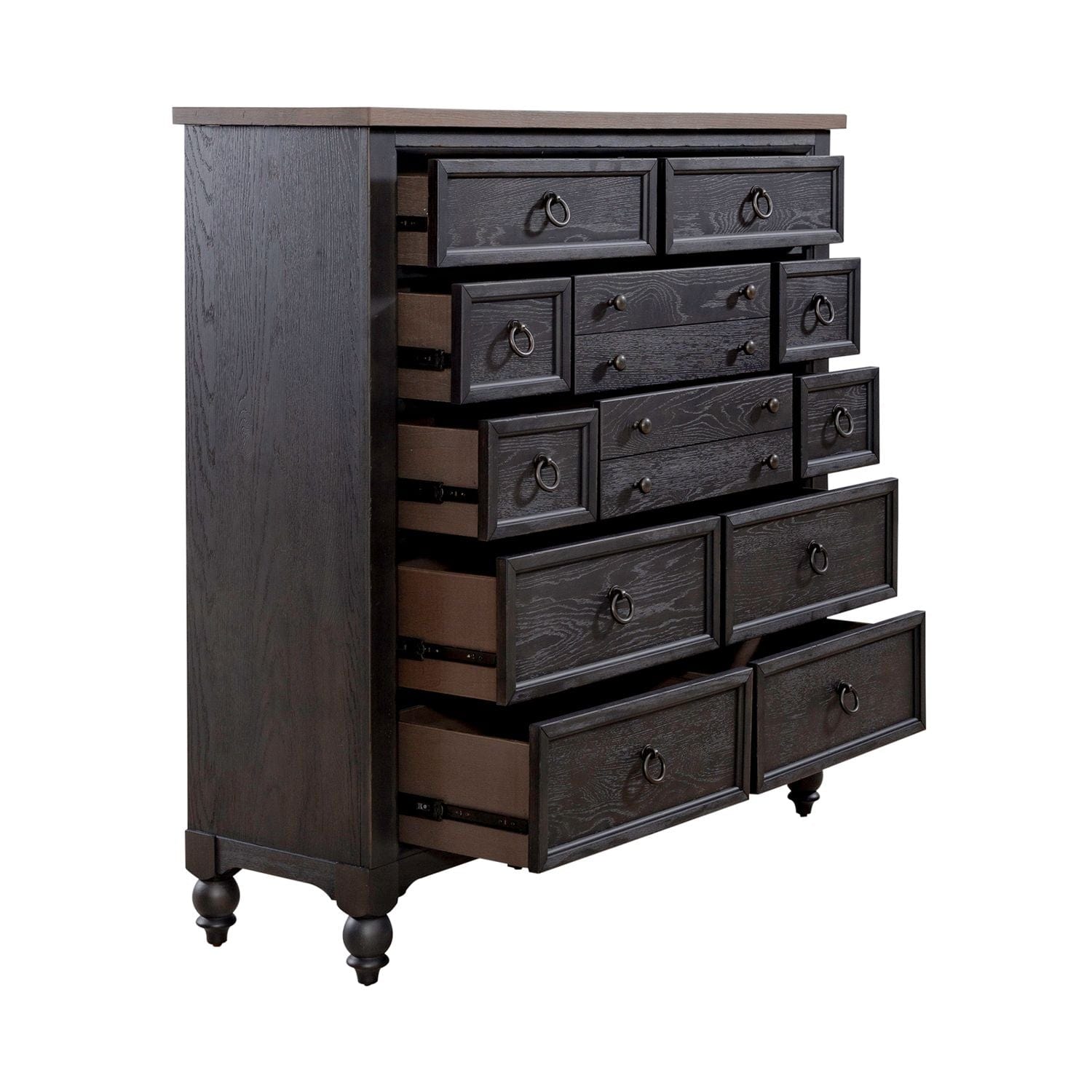 Americana Farmhouse Black Chesser-chest-Liberty Furniture-New Braunfels Mattress Company