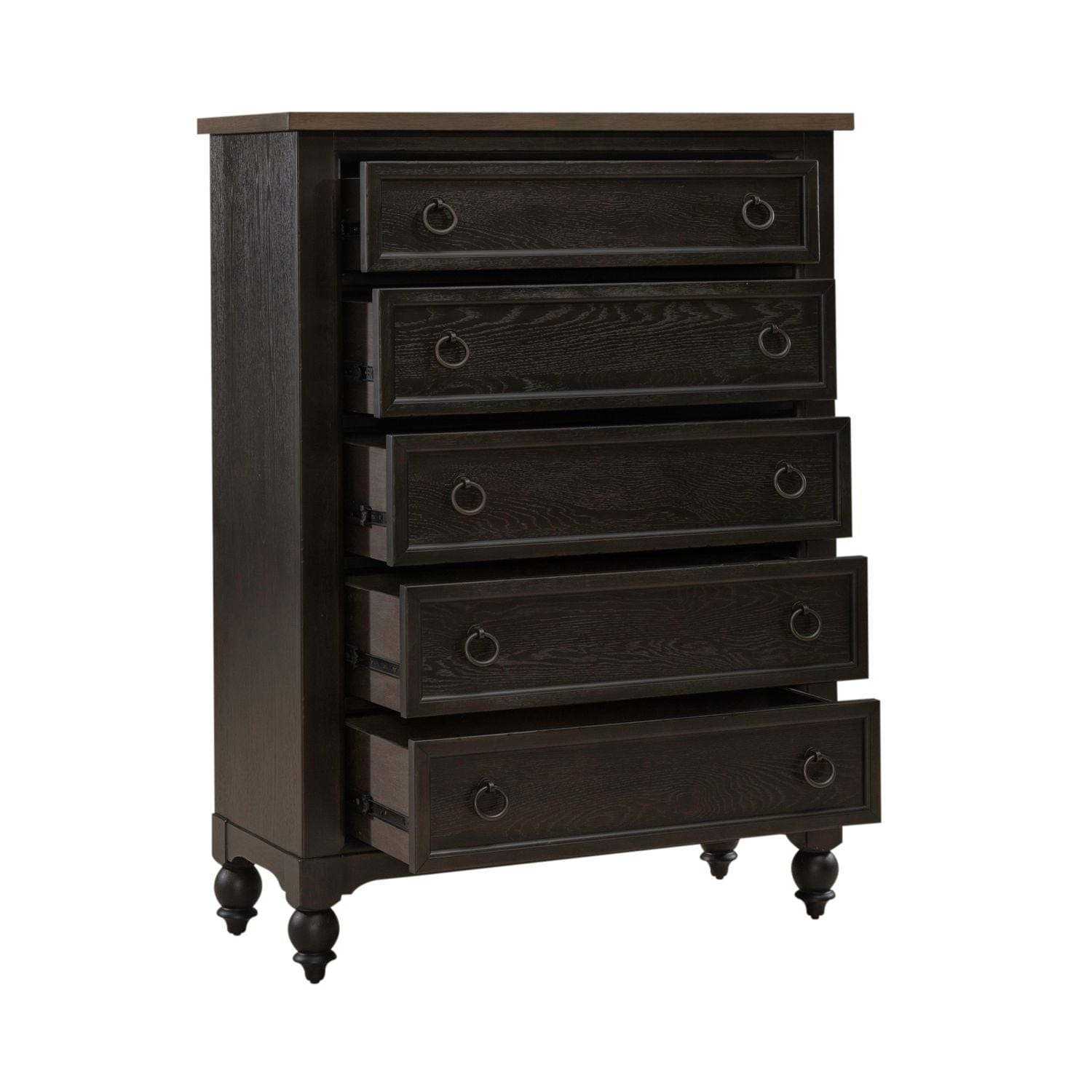 Americana Farmhouse Black Chest-chest-Liberty Furniture-New Braunfels Mattress Company