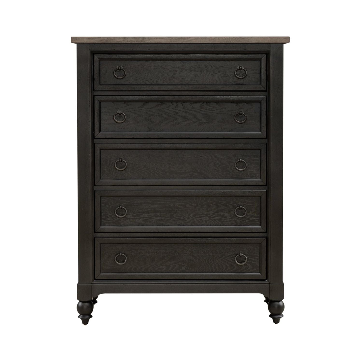 Americana Farmhouse Black Chest-chest-Liberty Furniture-New Braunfels Mattress Company