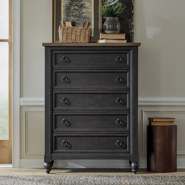 Americana Farmhouse Black Chest