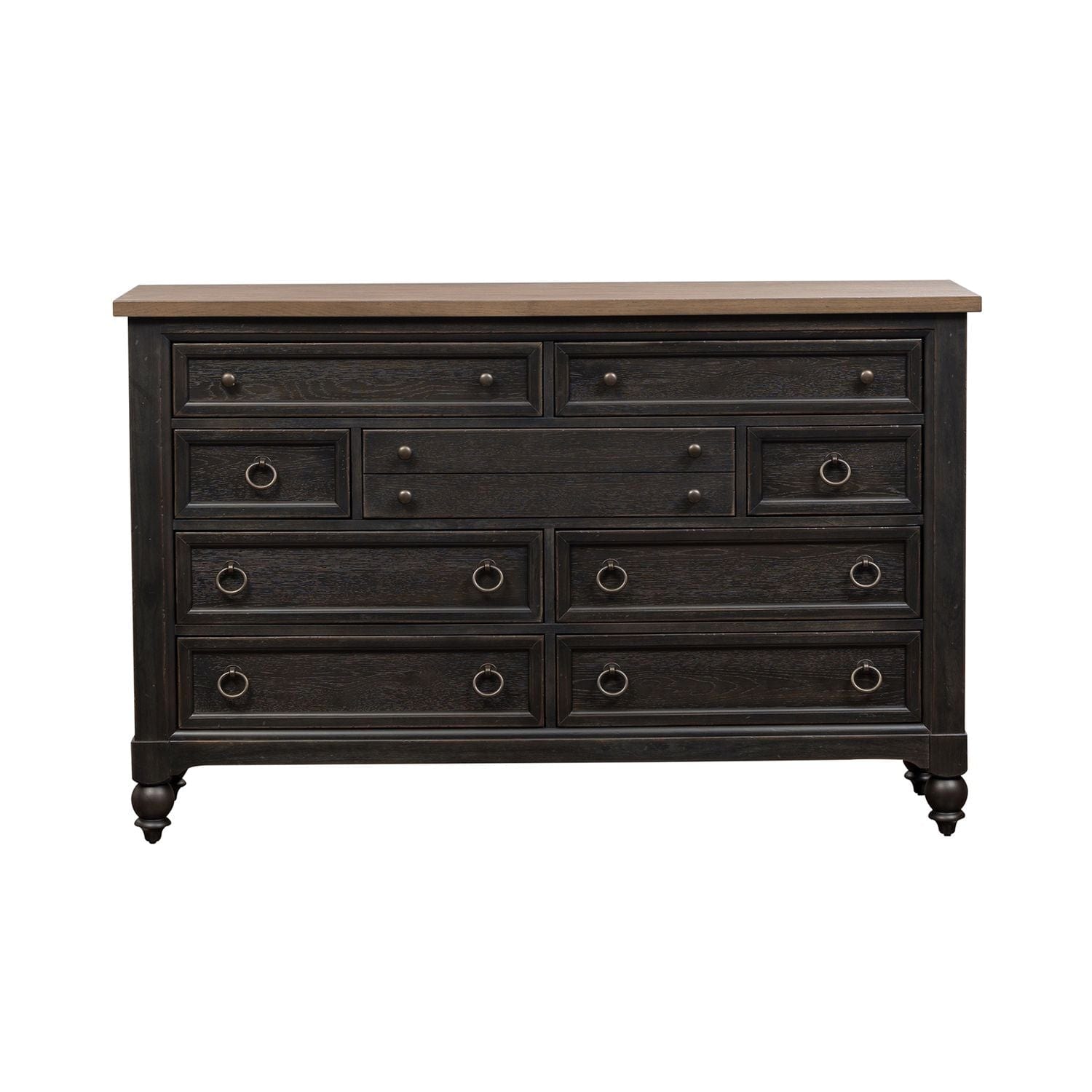 Americana Farmhouse Black Dresser-Dresser-Liberty Furniture-New Braunfels Mattress Company