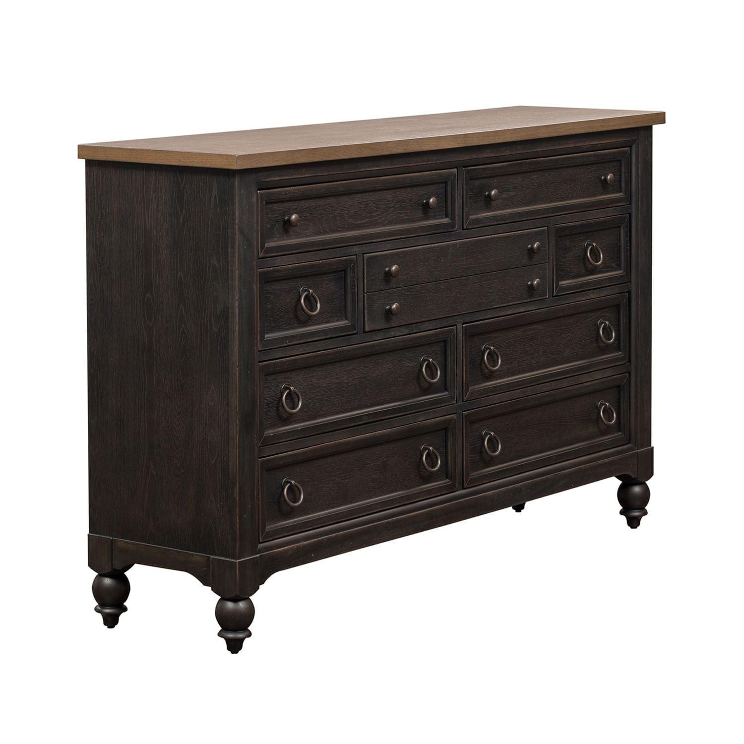 Americana Farmhouse Black Dresser-Dresser-Liberty Furniture-New Braunfels Mattress Company