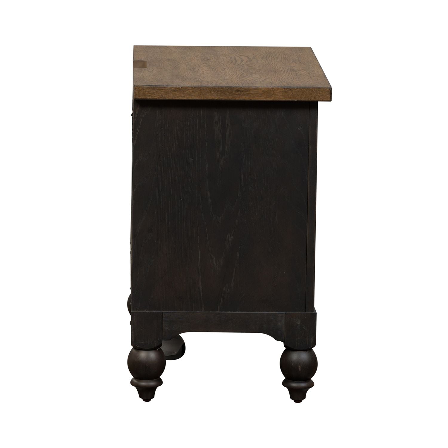 Americana Farmhouse Black Nightstand-Nightstand-Liberty Furniture-New Braunfels Mattress Company