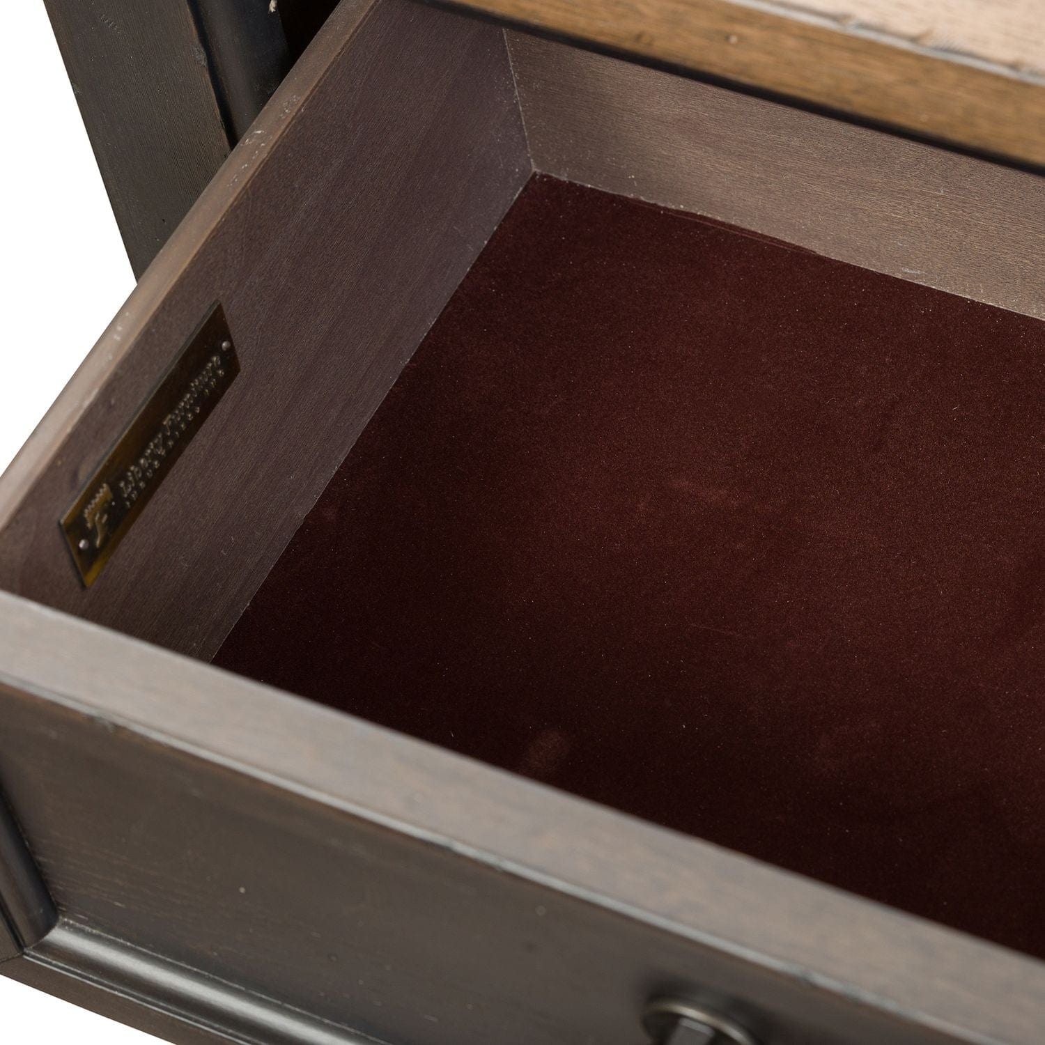 Americana Farmhouse Black Nightstand-Nightstand-Liberty Furniture-New Braunfels Mattress Company