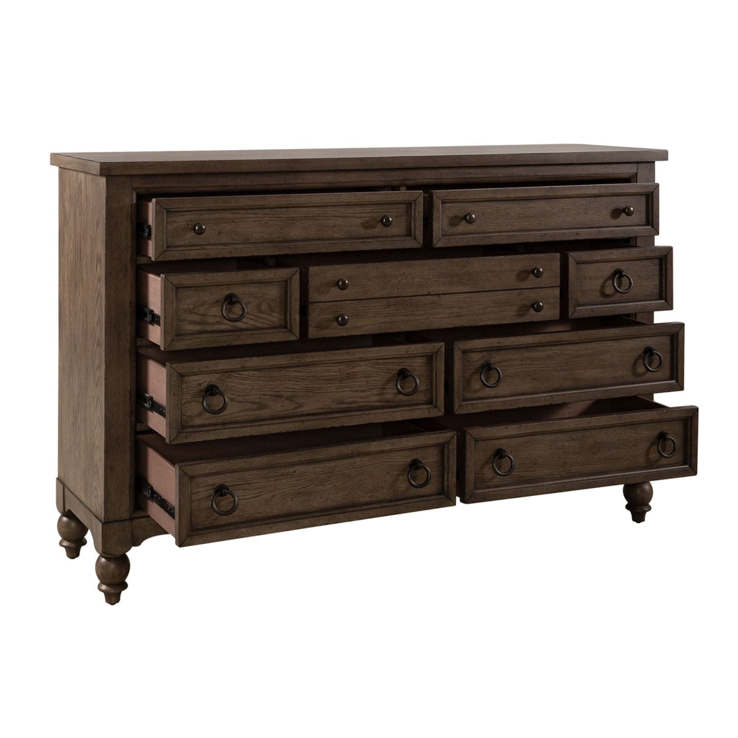 Americana Farmhouse Brown Dresser-Dresser-Liberty Furniture-New Braunfels Mattress Company