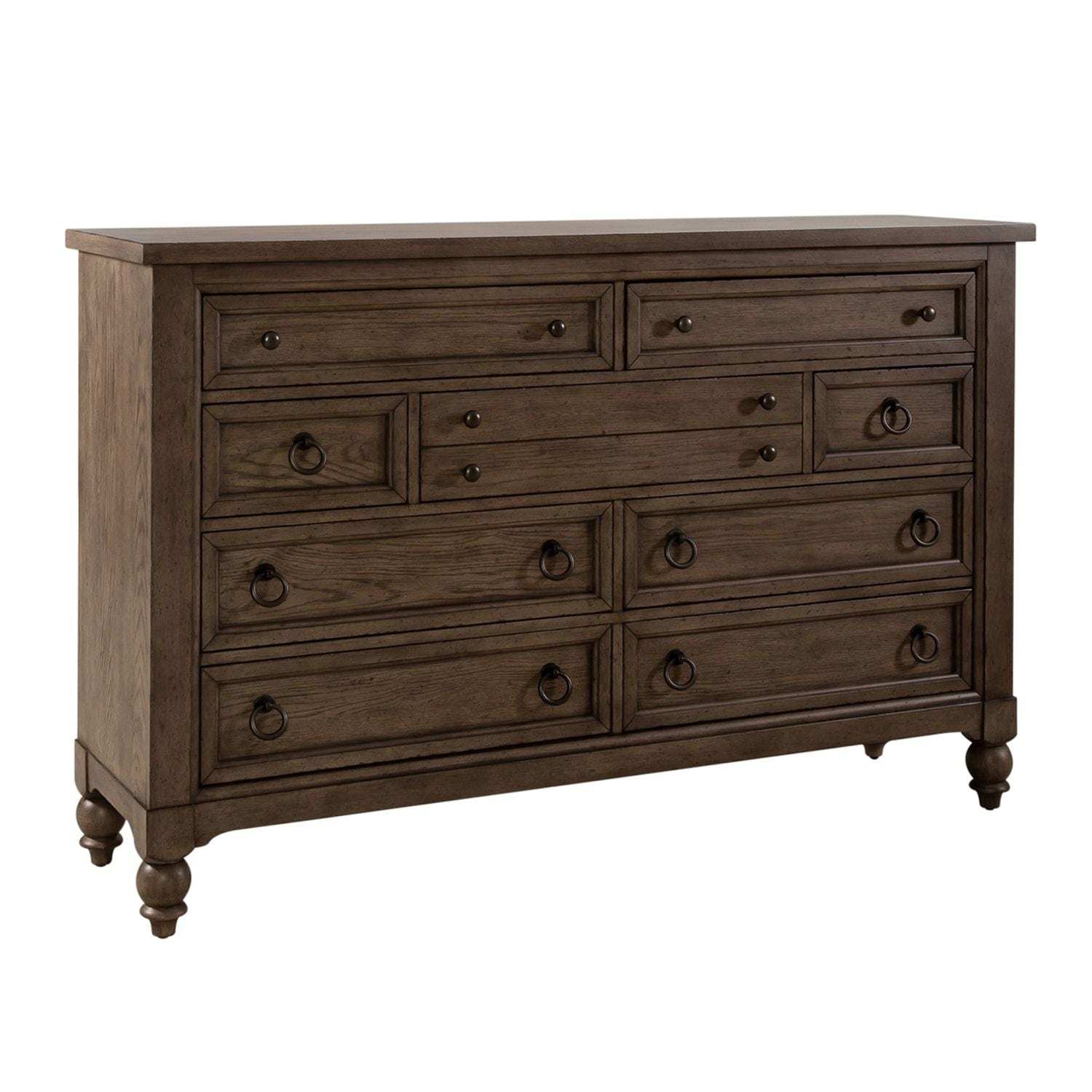 Americana Farmhouse Brown Dresser-Dresser-Liberty Furniture-New Braunfels Mattress Company