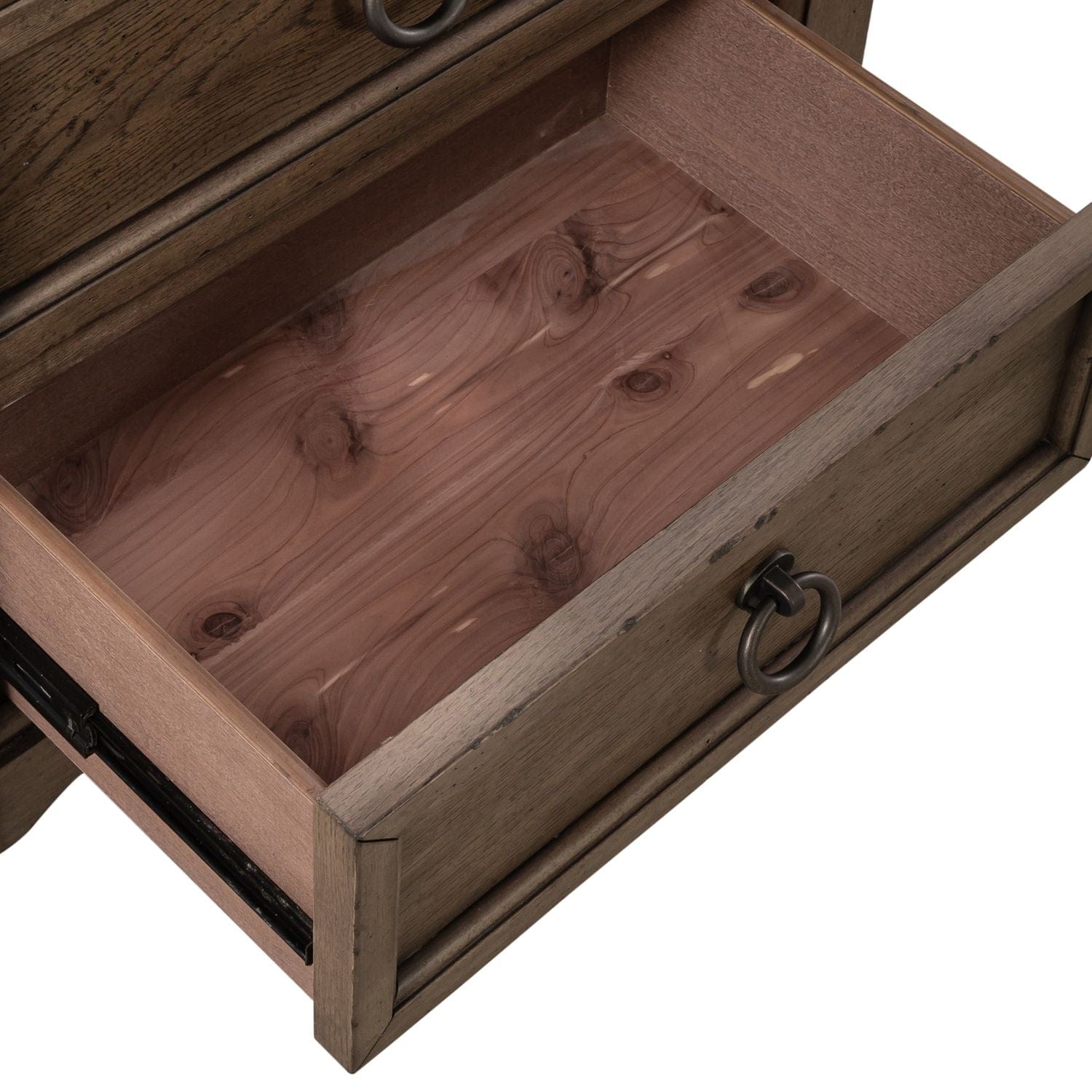 Americana Farmhouse Brown Nightstand-Nightstand-Liberty Furniture-New Braunfels Mattress Company