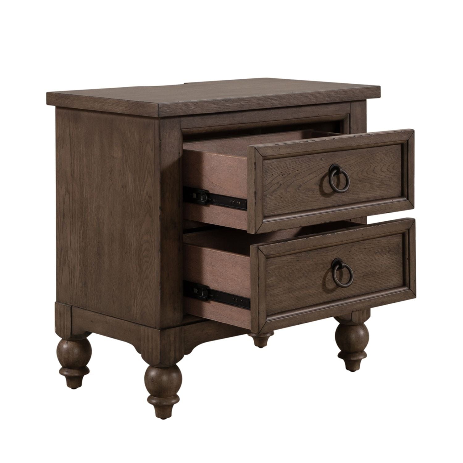 Americana Farmhouse Brown Nightstand-Nightstand-Liberty Furniture-New Braunfels Mattress Company