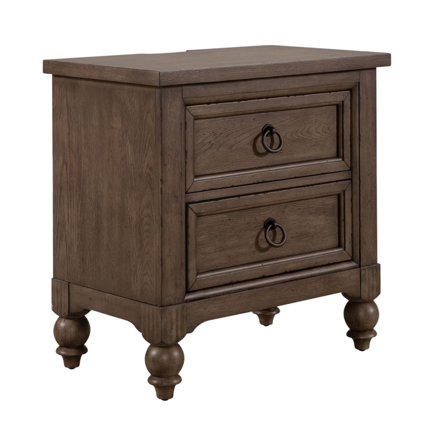 Americana Farmhouse Brown Nightstand-Nightstand-Liberty Furniture-New Braunfels Mattress Company