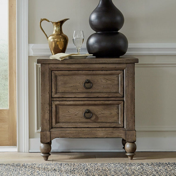 Americana Farmhouse Brown Nightstand