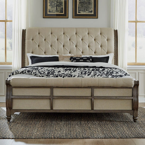 Americana Farmhouse Sleigh Bed