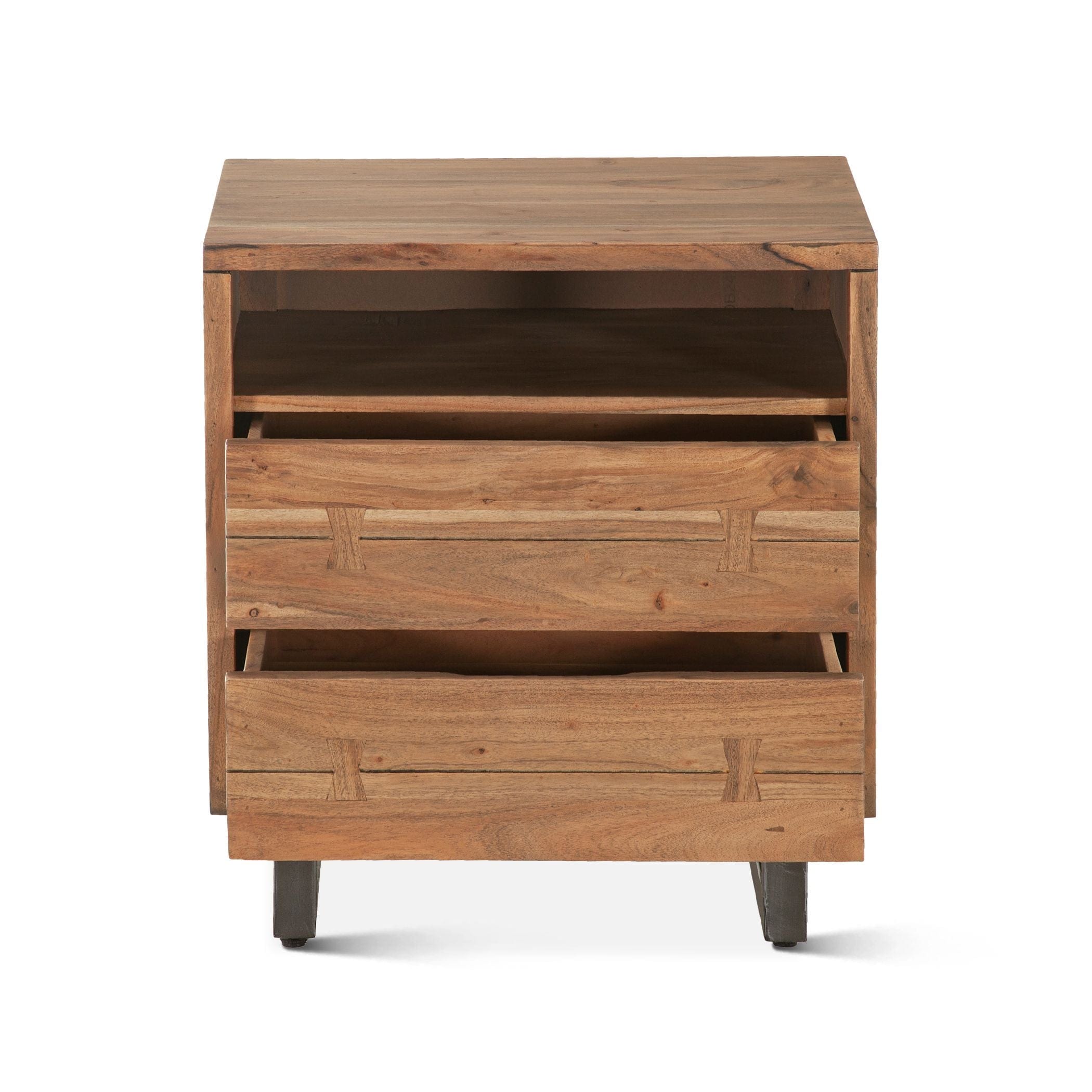Aspen Smoked Acacia Nighstand-Nightstand-Home Trends & Design-New Braunfels Mattress Company