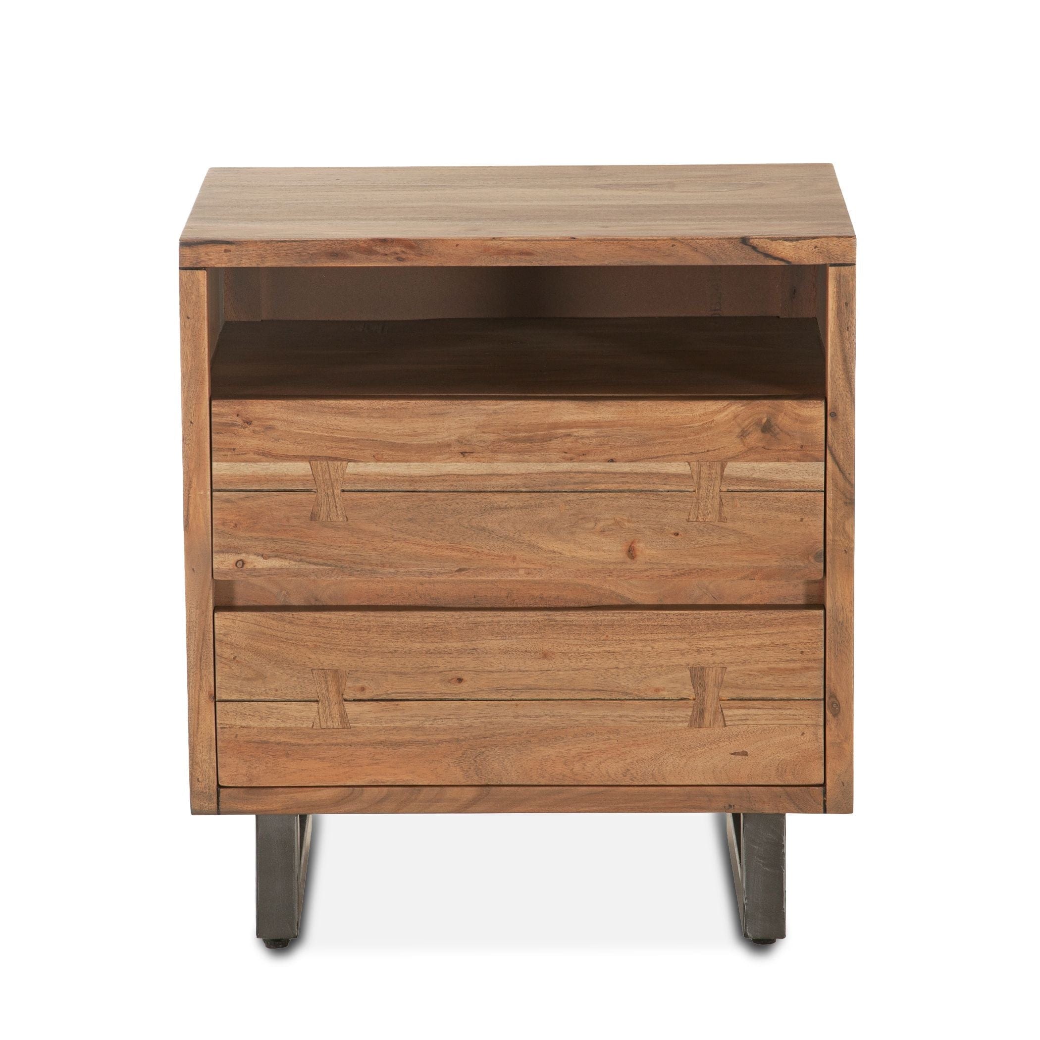 Aspen Smoked Acacia Nighstand-Nightstand-Home Trends & Design-New Braunfels Mattress Company