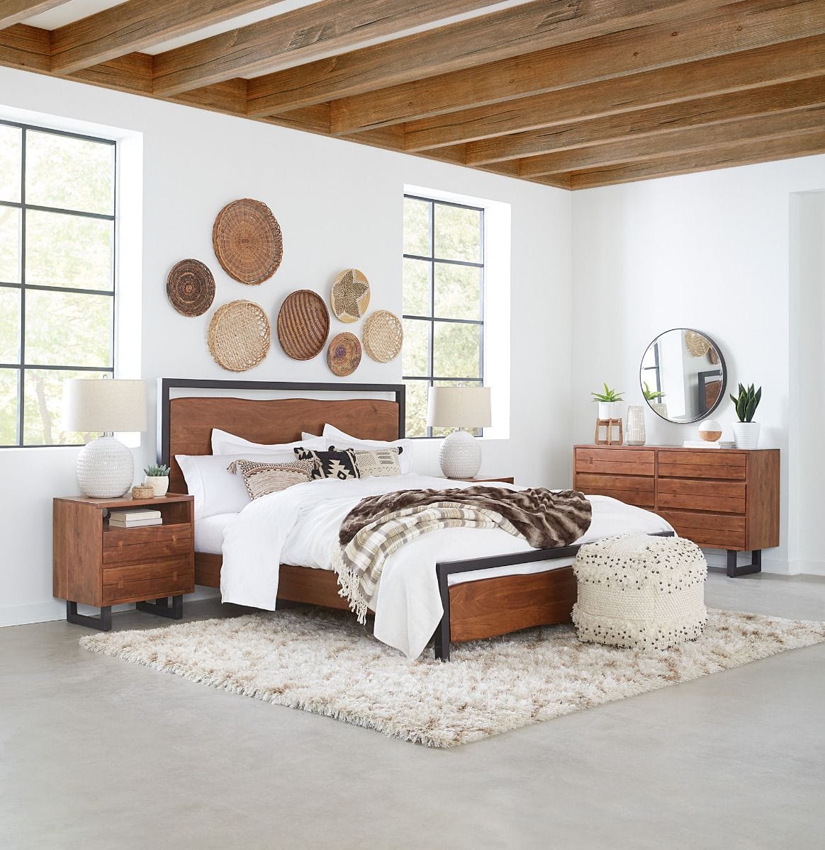 Aspen Walnut Bed-Bed-Home Trends & Design-New Braunfels Mattress Company