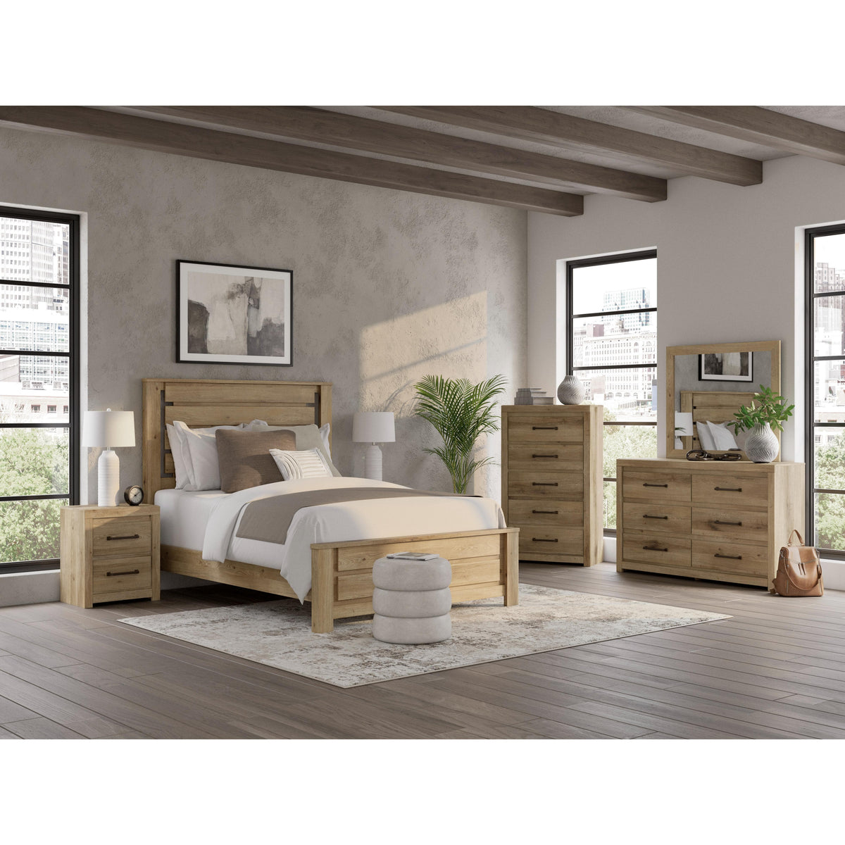 Benchcraft Brozmont 6-Drawer Dresser with Mirror B1045-31/B1045-36