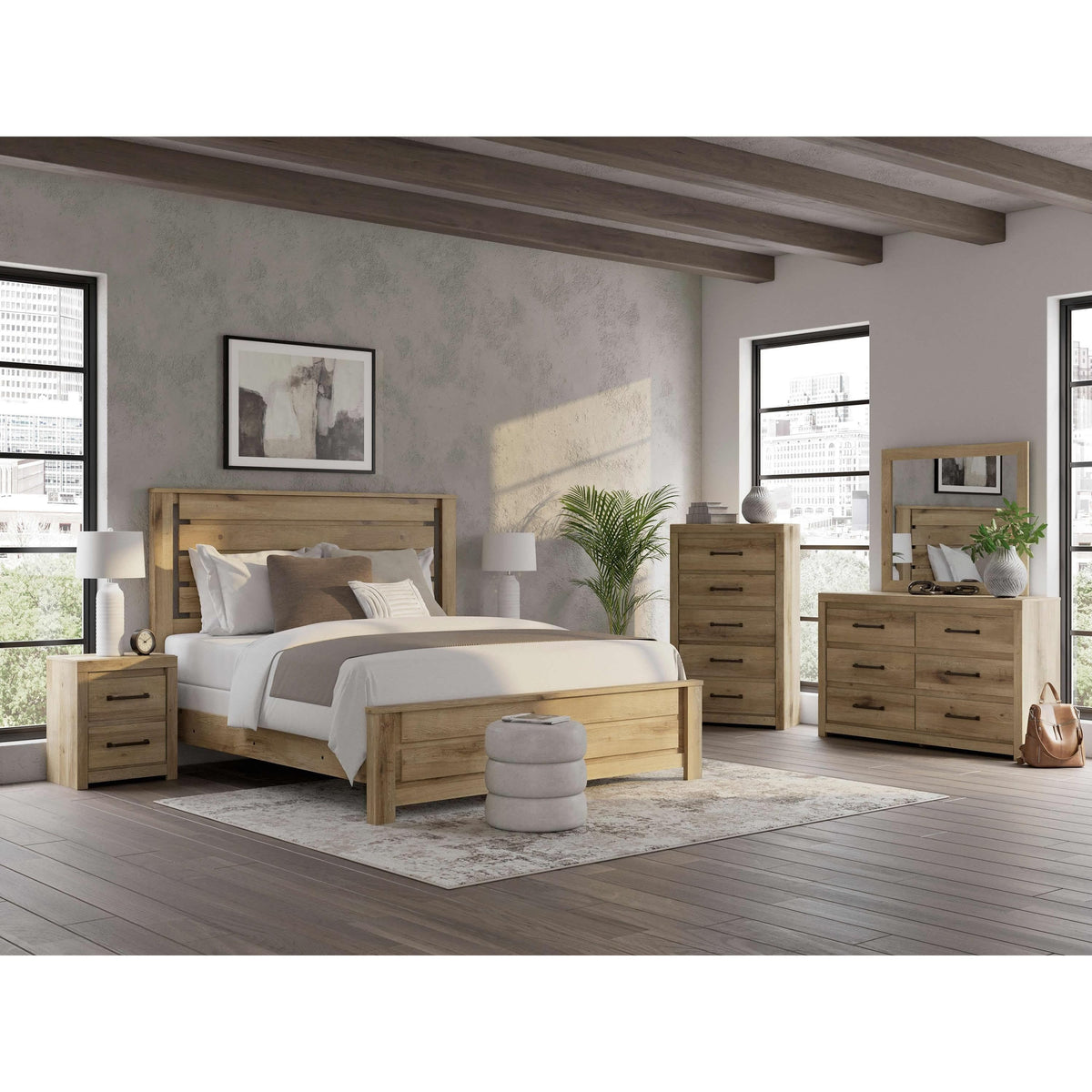 Benchcraft Brozmont B1045 8 pc Queen Panel Bedroom Set