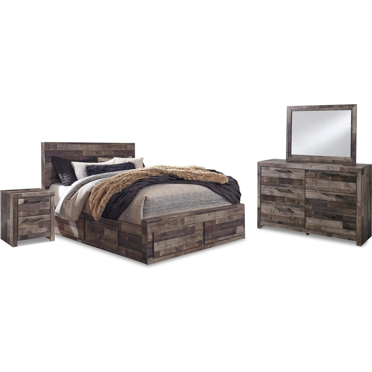 Benchcraft Derekson B200B61 7 pc Queen Panel Bedroom Set