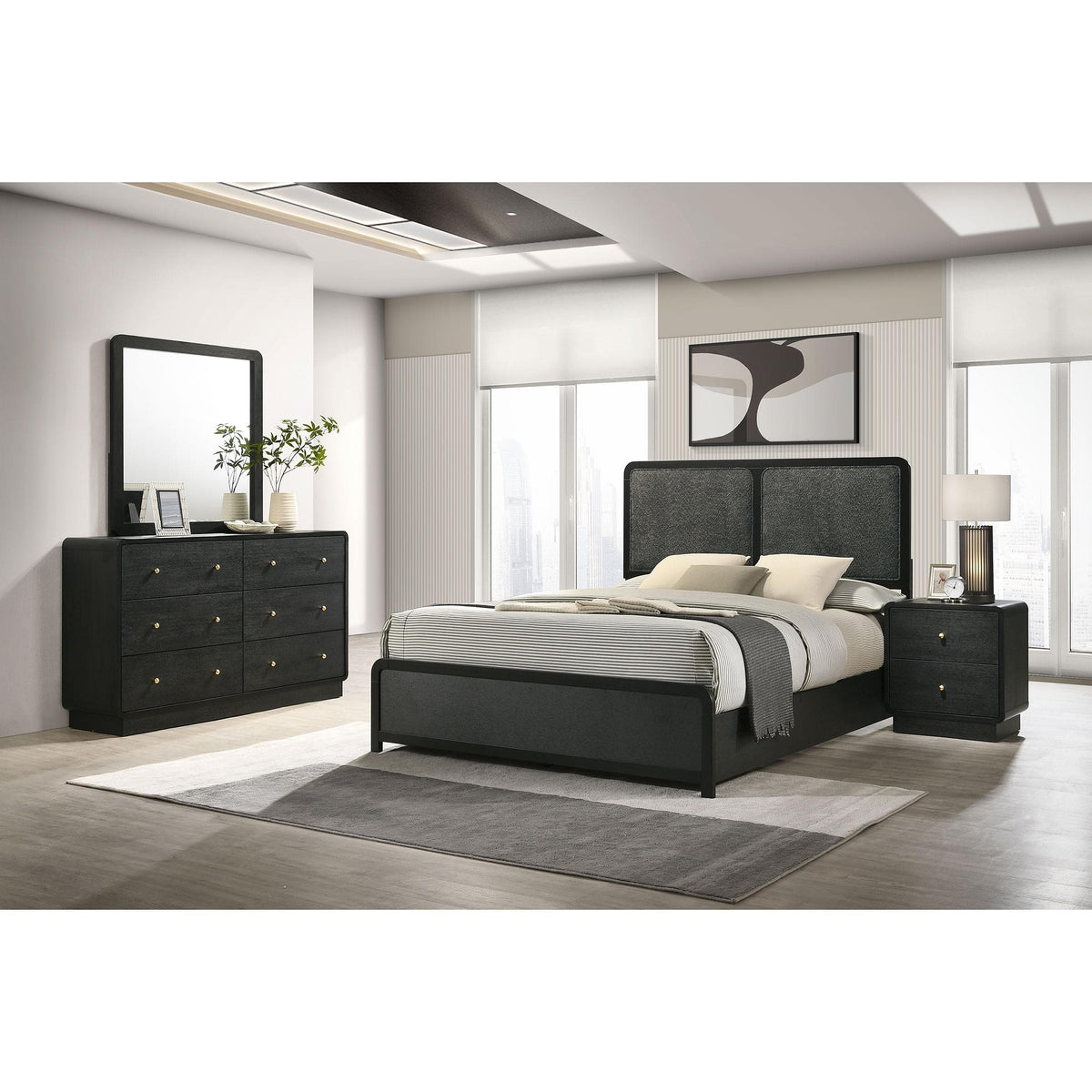 Coaster Furniture Cavelle 223661KE-S4 6 pc King Panel Bedroom Set