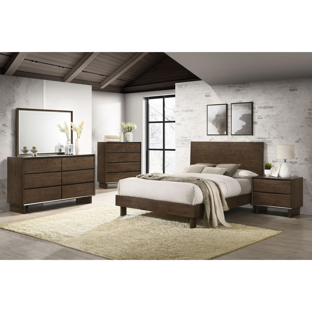 Coaster Furniture Glenwood 225011KE-S5 7 pc King Panel Bedroom Set