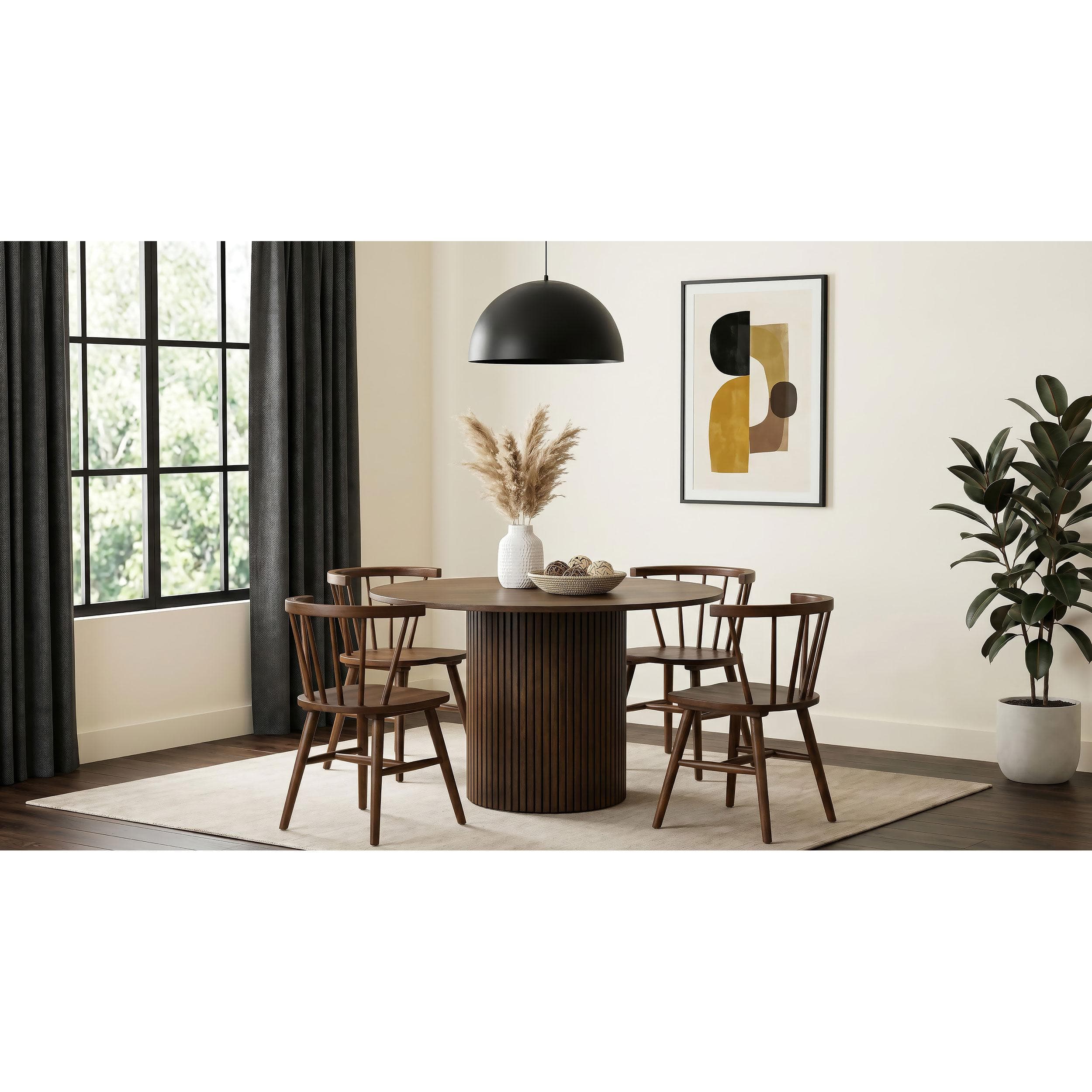 Coaster Furniture Hamlyn 193930WAL-S5F 5 pc Dining Set
