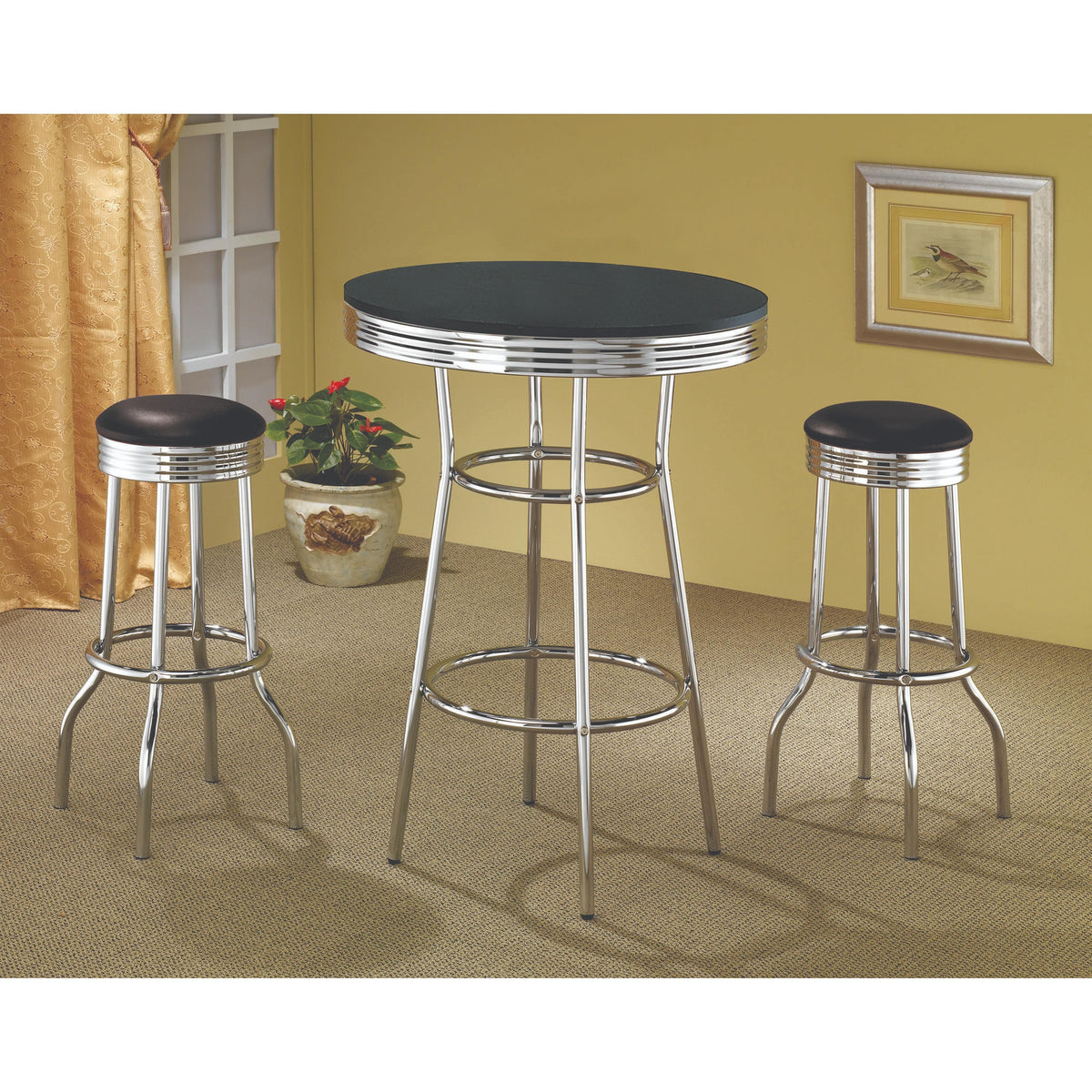 Coaster Furniture Retro 2405-S3 3 pc Pub Height Dining Set