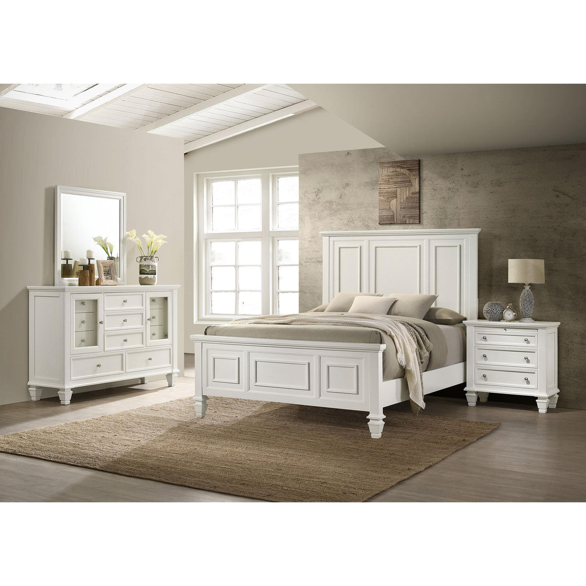 Coaster Furniture Sandy Beach 201301KWN-S4 6 pc California King Panel Bedroom Set